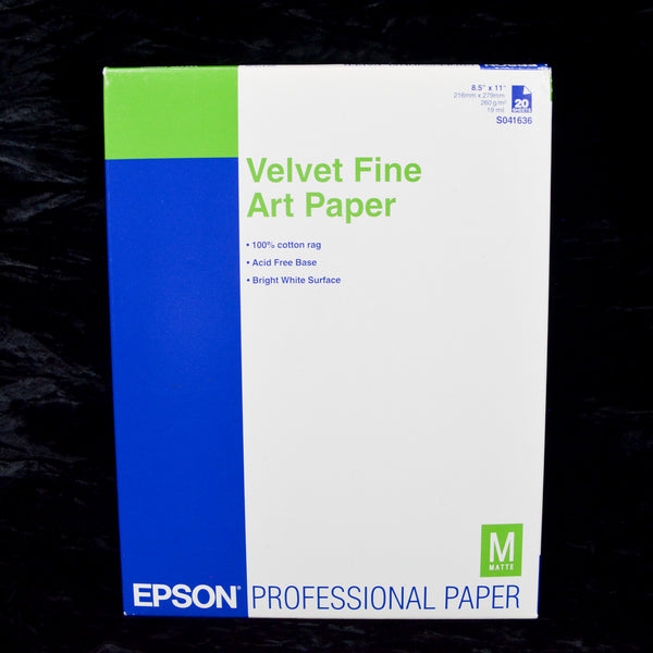 Epson Velvet Fine Art Paper, 8.5" x 11" - 20 Sheets