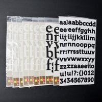 Black + White Alphabet Sticker Bundle