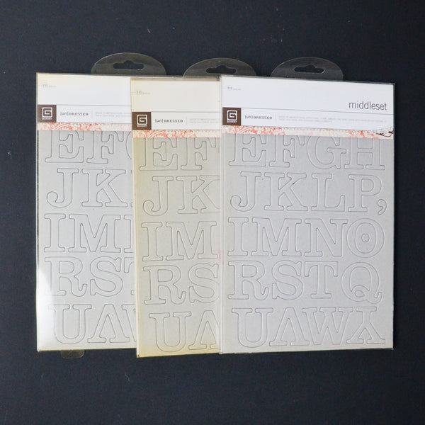 Chipboard Uppercase Alphabet Bundle