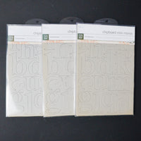 Chipboard Lowercase Alphabet Bundle