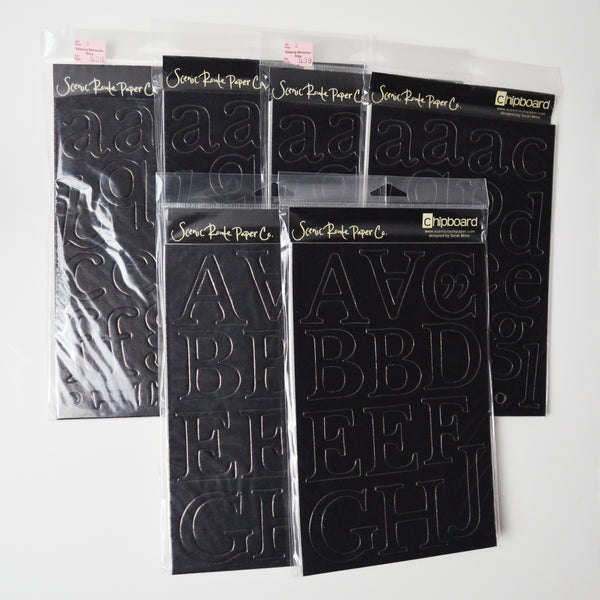 Black Chipboard Alphabet Bundle