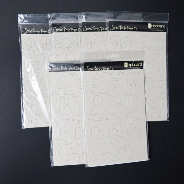 Light Gray Chipboard Bundle