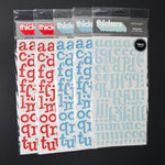 Blue + Red Vinyl Alphabet Sticker Bundle
