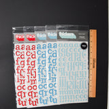 Blue + Red Vinyl Alphabet Sticker Bundle