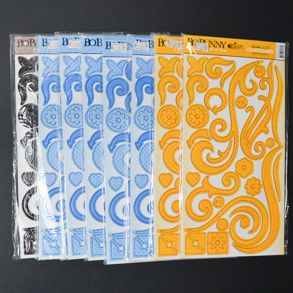 Polka Dot Chipboard Alphabet + Decoration Sticker Bundle