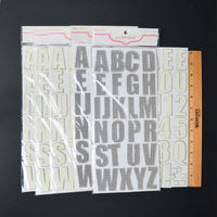 Weathered Chipboard Alphabet Sticker Bundle