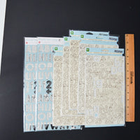 Newsprint Chipboard Alphabet Sticker Bundle
