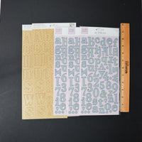Floral Chipboard Alphabet Sticker Bundle