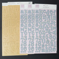 Floral Chipboard Alphabet Sticker Bundle