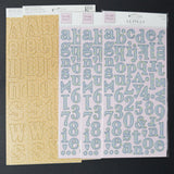 Floral Chipboard Alphabet Sticker Bundle