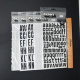 Black + White Chipboard Alphabet Sticker Bundle