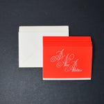 Red New Address Cards with Envelopes - Set of 10