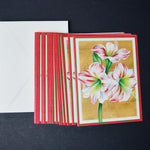 Floral Season's Greetings Cards with Envelopes - Set of 20