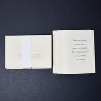 Vintage Thank You for Your Sympathy Cards with Envelopes - Set of 24