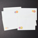 Light Blue Floral Textured Paper Card Set - 6 Cards + Envelopes