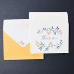 Floral Thank You Card Set - 15 Cards + Envelopes