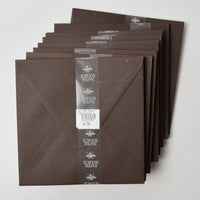 Paper Source Chocolate Brown 6" Square Envelopes - 7 Packs