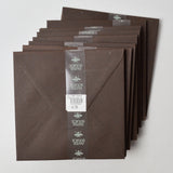 Paper Source Chocolate Brown 6" Square Envelopes - 7 Packs