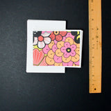 Pink + Orange Illustrated Floral Cards with Envelopes - 10 Sets