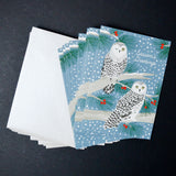 Illustrated Barn Owl Holiday Cards with Envelopes - 9 Sets