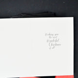 Black + Gold Christmas Cards with Envelopes - 15 Sets