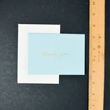 Blue + Gold Thank You Cards with Envelopes - 3 Sets