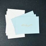 Blue + Gold Thank You Cards with Envelopes - 3 Sets