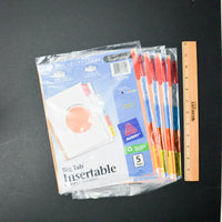 Orange Paper Big Tab Insertable Colored Dividers  - 4 Packs
