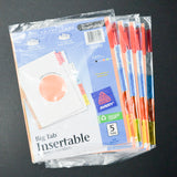 Orange Paper Big Tab Insertable Colored Dividers  - 4 Packs