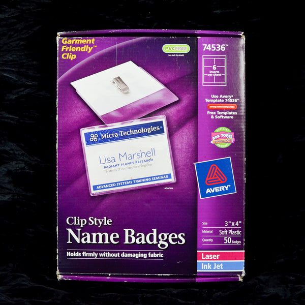 Clip Style Name Badges