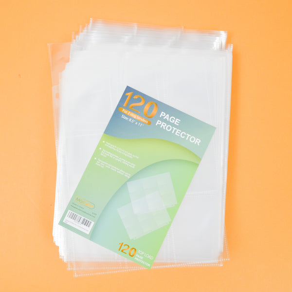 3-Ring Page Protectors for Trading Cards - 2.5" x 3.5" Pockets