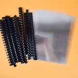 Clear Presentation Covers + Black Comb Binding Spines