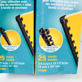 Staples Black Plastic Binding Combs - Assorted Sizes