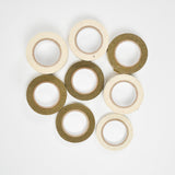 Gold + White Christmas Washi Tape - 8 Rolls