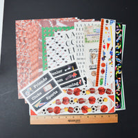 School + Sports Themed Scrapbook Kit Bundle