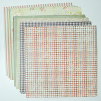 Assorted Fabric Patterned Scrapbook Paper Bundle