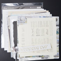 Wedding + Love Themed Scrapbook Paper Bundle