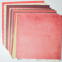 Red Patterned Scrapbook Paper Bundle