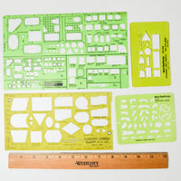 Drafting Stencils - Set of 4