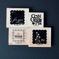 Card Stamps - Set of 4