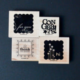 Card Stamps - Set of 4