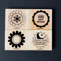 Card Stamps - Set of 4