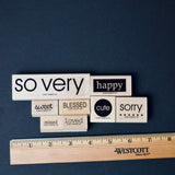 Word Stamps -  Set of 8