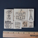French Themed Stamp Bundle - Set of 7