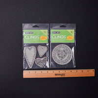 Hero Arts Hearts Clings Rubber Stamps - Bundle of 2