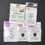 Clear Acrylic Quotes + Sayings Stamp Bundle - Set of 5