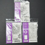 Floral Crafter's Companion Clear Acrylic Stamps - Set of 3
