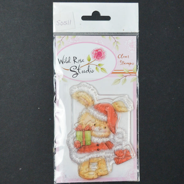 Wild Rose Studio Santa Bunny Clear Stamps
