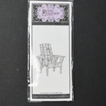 Paper Parachute Adirondack Chair Cling Rubber Stamp