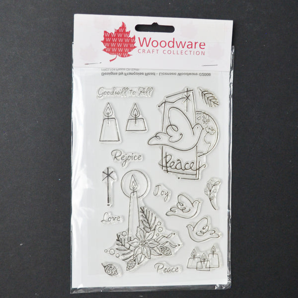 Woodware Craft Collection Peace on Earth Stamps